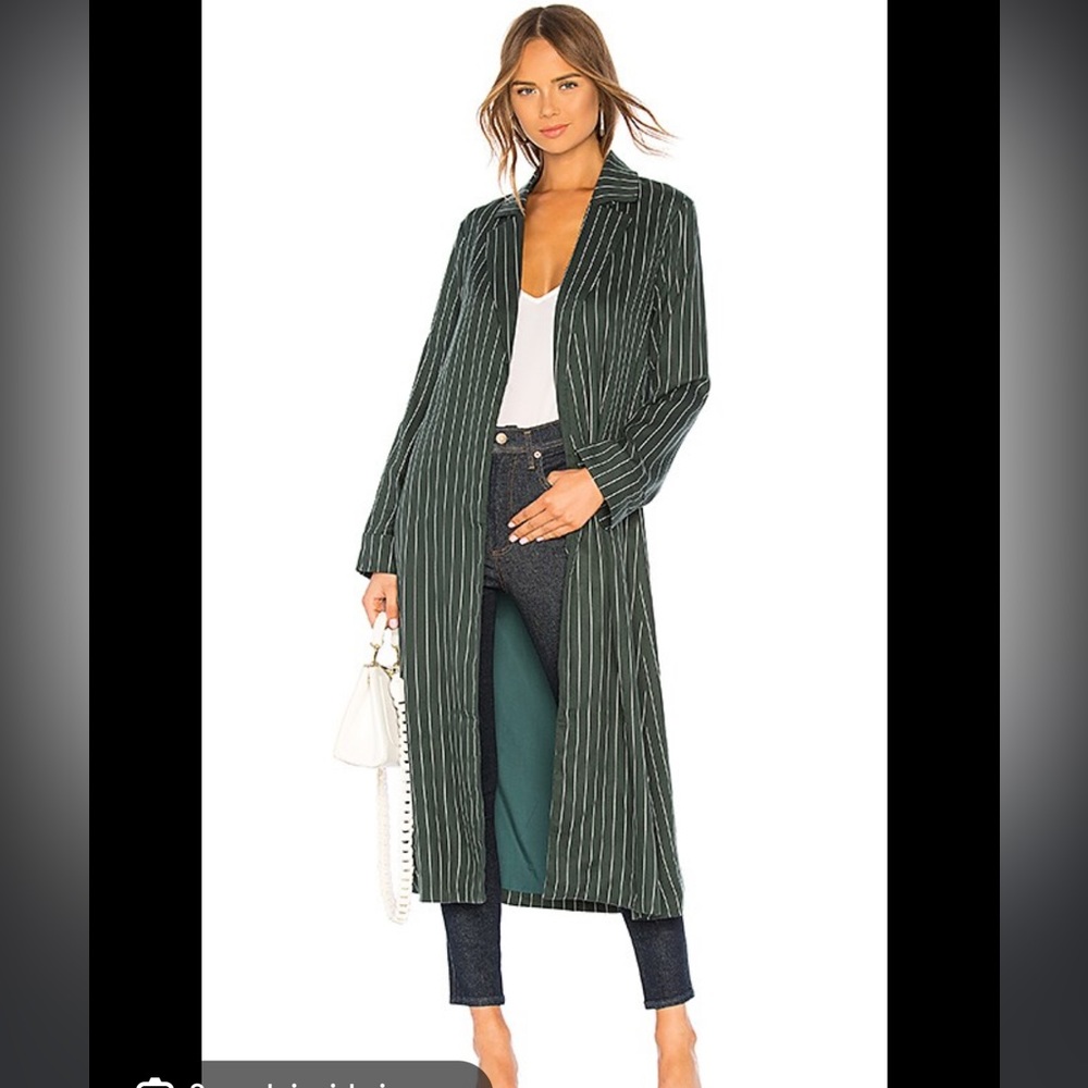 Privacy please forest green trench coat.